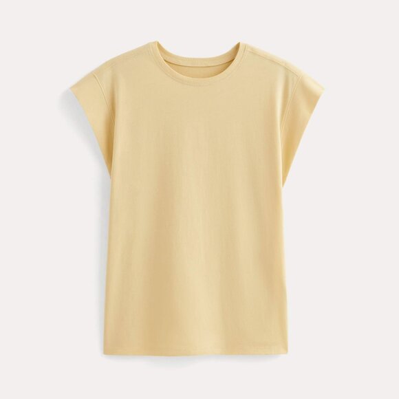 Everlane Women's Muscle T-Shirt in Essential Cotton in Banana Crepe, Size Small - Picture 2 of 2